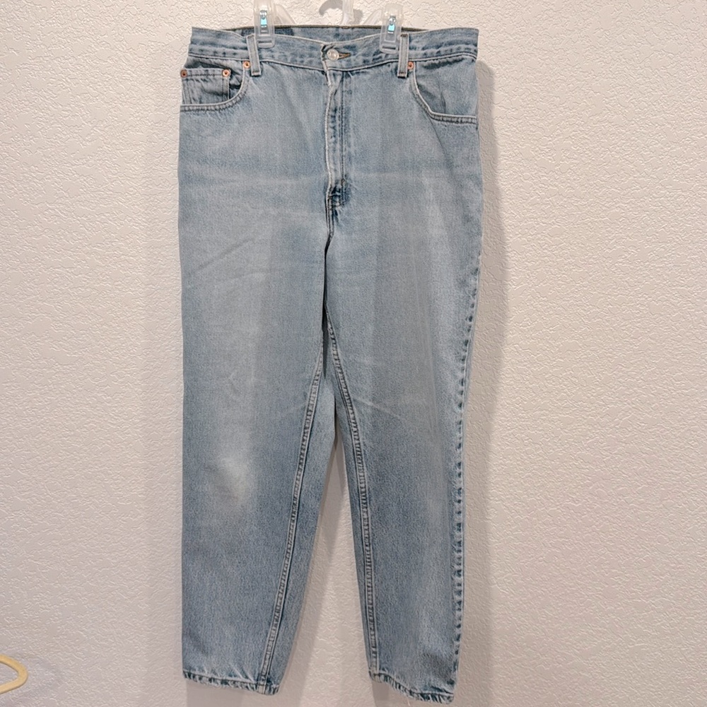Vintage Levi's 550 Jeans Straight Leg Light Wash Size 14 Regular Fit
